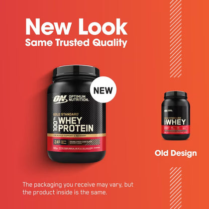 Optimum Nutrition Gold Standard 100% Whey Protein Powder, Double Rich Chocolate, 24g Protein, 2 Lb